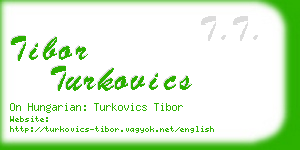 tibor turkovics business card